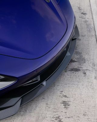 Blue 720s Kit de cuerpo ancho McLaren Fibra de carbono delantera de labio difusor