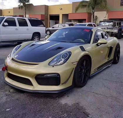 Productos de fibra de carbono para Porsche 981 Boxster Capó de fibra de carbono 981 Tapa de escotilla del motor de fibra de carbono 2013-2015