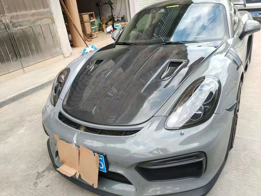 Productos de fibra de carbono para Porsche 981 Boxster Capó de fibra de carbono 981 Tapa de escotilla del motor de fibra de carbono 2013-2015