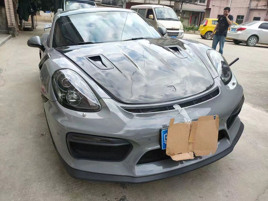 Productos de fibra de carbono para Porsche 981 Boxster Capó de fibra de carbono 981 Tapa de escotilla del motor de fibra de carbono 2013-2015