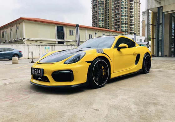 Productos de plástico de PU para Porsche Boxster 981 Kit de carrocería Boxster 981 GT4 mejorado Spoilers del parachoques delantero y trasero