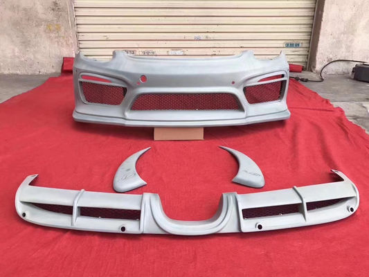 Productos de plástico de PU para Porsche Boxster 981 Kit de carrocería Boxster 981 GT4 mejorado Spoilers del parachoques delantero y trasero