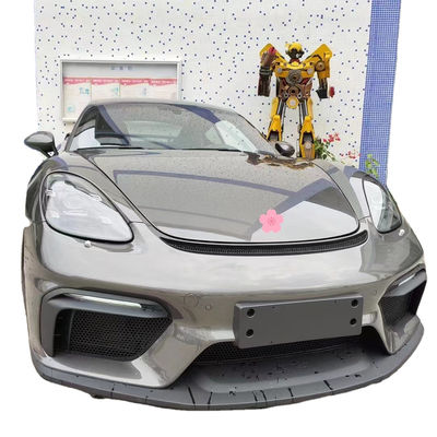 Material de plástico de PP 718 Boxster Kit de carrocería 718 GT4 estilo mejorado Frente y parachoques traseros Spoiler