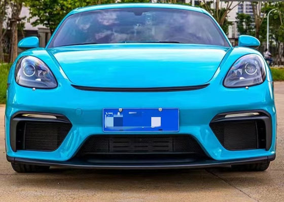 Material de plástico de PP 718 Boxster Kit de carrocería 718 GT4 estilo mejorado Frente y parachoques traseros Spoiler