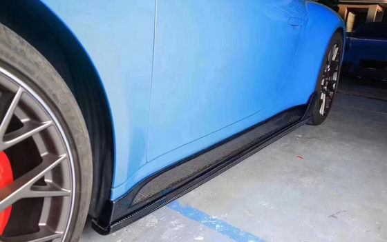 Para el Porsche 911 992 Kit de cuerpo de fibra de carbono 911 992 Modernizado estilo TechArt Frente de pala difusor spoiler lateral Falda de cuerpo Kit