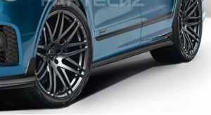 Auto Azul Bentley Bentayga Kit de carrocería de cuerpo ancho de fibra de carbono delantero de labio difusor de ala capucha