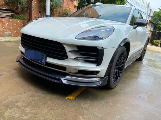 Kit de fibra de carbono de alta calidad Kit de cuerpo de Macan para Macan delantera y trasera faldas de lado spoiler cuerpo ancho