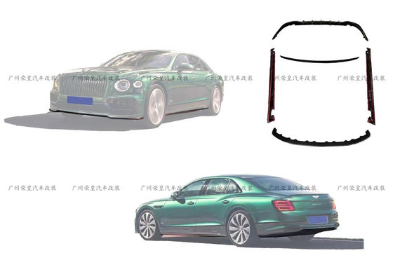 Flying Spur Bentley Body Kit W12 estilo Fibra de carbono Kit de labios 2019 difusor spoiler faldana lateral