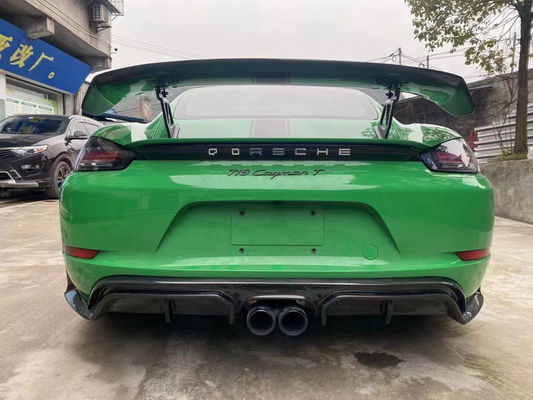 2022 Nuevos productos 987Cayman 981Boxster 718 Spoiler de fibra de carbono para Porsche 987 981 718 Ala de spoiler de fibra de carbono