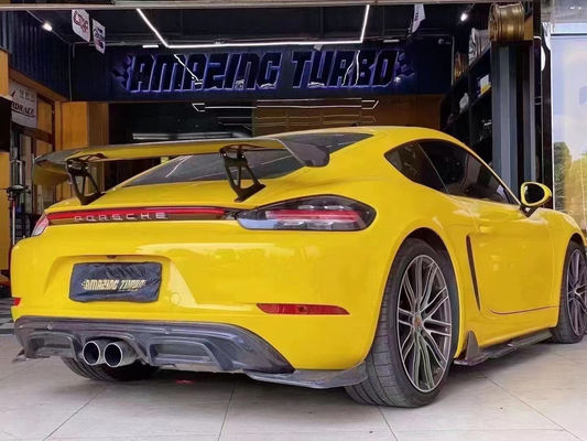 2022 Nuevos productos 987Cayman 981Boxster 718 Spoiler de fibra de carbono para Porsche 987 981 718 Ala de spoiler de fibra de carbono