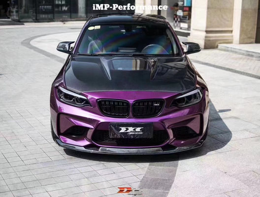 Capó de fibra de carbono estilo IMP para BMW M2 Serie 2 F22 F87 Cobertura del motor de fibra de carbono