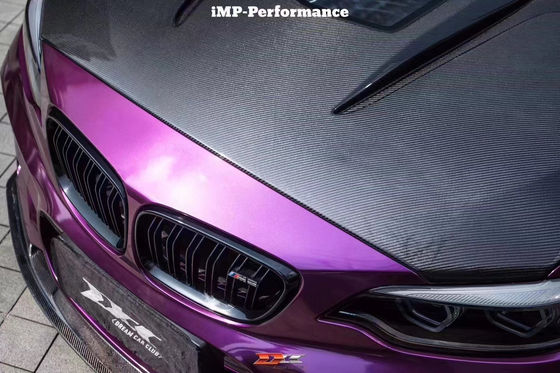 Capó de fibra de carbono estilo IMP para BMW M2 Serie 2 F22 F87 Cobertura del motor de fibra de carbono