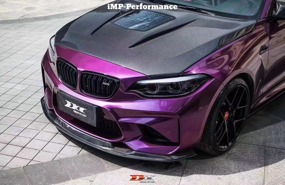 Capó de fibra de carbono estilo IMP para BMW M2 Serie 2 F22 F87 Cobertura del motor de fibra de carbono