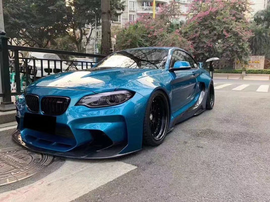 Para el BMW F22 F87 Serie 2 M2 Kit de carrocería M2 M235 Modernización IMP Estilo delantero y trasero Bumper Spoiler Wide Bodyki