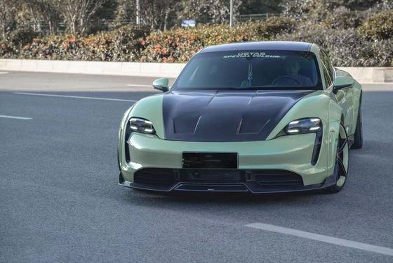 Nuevo producto para el Porsche Taycan Kit de cuerpo de fibra de carbono Taycan Wide Bodyki Frente de la pala de la falda lateral Spoiler Diffuser