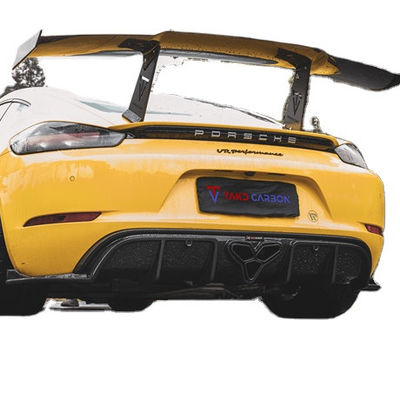 Para el Porsche 718 Boxster Cayman Kit de carrocería de fibra de carbono Material de fibra de carbono 718 difusor trasero de fibra de carbono EVO estilo 718 Kit de carrocería de fibra de carbono
