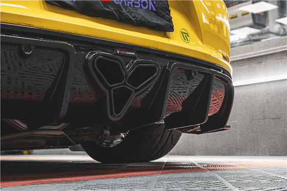 Para el Porsche 718 Boxster Cayman Kit de carrocería de fibra de carbono Material de fibra de carbono 718 difusor trasero de fibra de carbono EVO estilo 718 Kit de carrocería de fibra de carbono