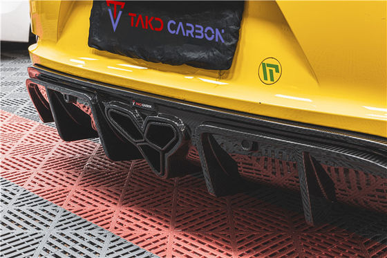 Para el Porsche 718 Boxster Cayman Kit de carrocería de fibra de carbono Material de fibra de carbono 718 difusor trasero de fibra de carbono EVO estilo 718 Kit de carrocería de fibra de carbono
