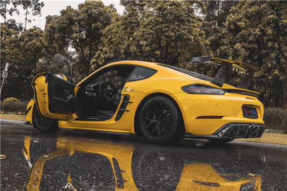 Para el Porsche 718 Boxster Cayman Kit de carrocería de fibra de carbono Material de fibra de carbono 718 difusor trasero de fibra de carbono EVO estilo 718 Kit de carrocería de fibra de carbono