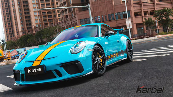 Kit de cuerpo de fibra de carbono para Porsche 911 991.2 GT3 911 GT3 Kit de cuerpo de fibra de carbono delantera pala trasera difusora lateral falda