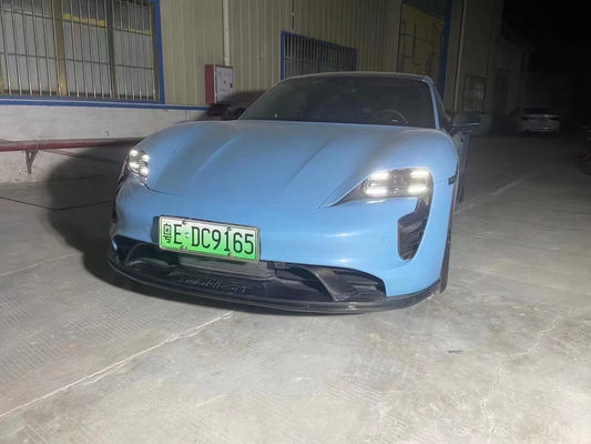 Para el Porsche Taycan Kit de cuerpo de fibra de carbono Taycan Upgrade Tech Style Fibra de carbono delantera, difusor de labios, spoiler lateral, falda de cuerpo
