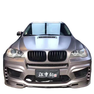 Para BMW E70 E71 X5 Kit de carrocería FPR Material X5 E70 E71 Modernización PD Estilo Frente y trasero parachoques cuerpo ancho