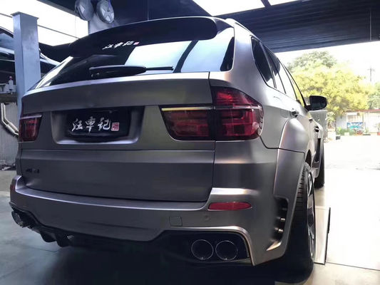 Para BMW E70 E71 X5 Kit de carrocería FPR Material X5 E70 E71 Modernización PD Estilo Frente y trasero parachoques cuerpo ancho