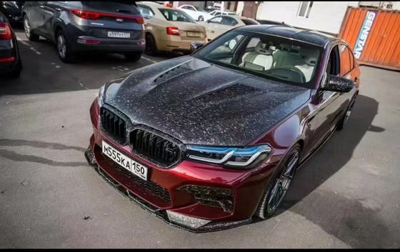 Para el BMW de la Serie 5 G30 G38 F90 Cobertura de la máquina de fibra de carbono G30 G38 F90 Cobertura de la escotilla del motor de fibra de carbono seca