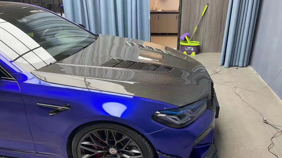 Para el BMW de la Serie 5 G30 G38 F90 Cobertura de la máquina de fibra de carbono G30 G38 F90 Cobertura de la escotilla del motor de fibra de carbono seca