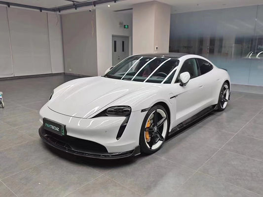 Kit de carrocería de fibra de carbono seca para Porsche Taycan Taycan actualización de estilo PAKTECHZ Kit de carrocería de spoiler de difusor de pala frontal
