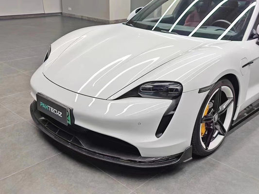 Kit de carrocería de fibra de carbono seca para Porsche Taycan Taycan actualización de estilo PAKTECHZ Kit de carrocería de spoiler de difusor de pala frontal