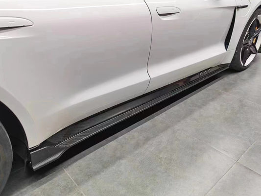 Kit de carrocería de fibra de carbono seca para Porsche Taycan Taycan actualización de estilo PAKTECHZ Kit de carrocería de spoiler de difusor de pala frontal