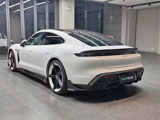Kit de carrocería de fibra de carbono seca para Porsche Taycan Taycan actualización de estilo PAKTECHZ Kit de carrocería de spoiler de difusor de pala frontal