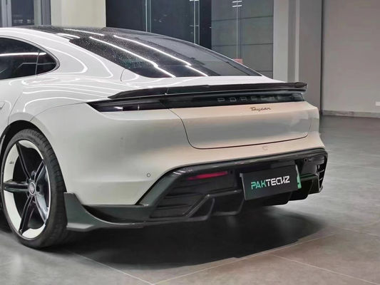 Kit de carrocería de fibra de carbono seca para Porsche Taycan Taycan actualización de estilo PAKTECHZ Kit de carrocería de spoiler de difusor de pala frontal