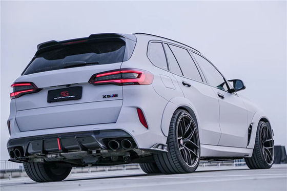 Compartimientos para automóviles Kit de carrocería de fibra de carbono para BMW X5M X5M Capuchón de fibra de carbono X5M Frente de pala difusor spoiler X5M Kit de carrocería ancha