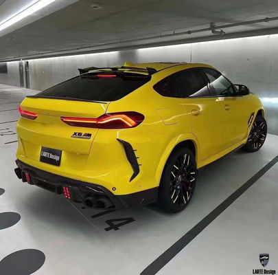 Repuestos para automóviles para BMW X6M F96 Kit de carrocería de fibra de carbono X6M F96 Modernizado LARTE Estilo de diseño Kit de carrocería de difusor de spoiler de pala frontal