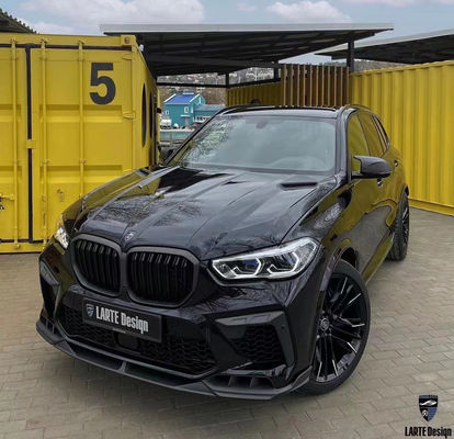 Repuestos para automóviles para BMW X5M F95 Kit de carrocería de fibra de carbono X5M F95 Kit de carrocería de spoiler de difusor de pala delantera de estilo LD
