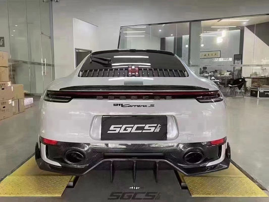 para el Porsche 992 Kit de cuerpo de fibra de carbono 992 Fibra de carbono delantera del labio difusor de la falda lateral del spoiler del capó del guardabarros