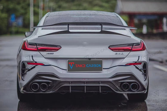 Repuestos para automóviles para BMW Serie 8 G14 G15 G16 840i Kit de carrocería de fibra de carbono 840i Fibra de carbono Scoop frontal difuso Spoiler faldón lateral