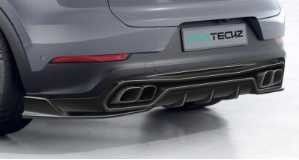 Para Porsche Cayenne Fibra de carbono Kit de cuerpo Cayenne Fibra de carbono delantera Difusor de labios Spoiler de la parte superior del capó de la camiseta