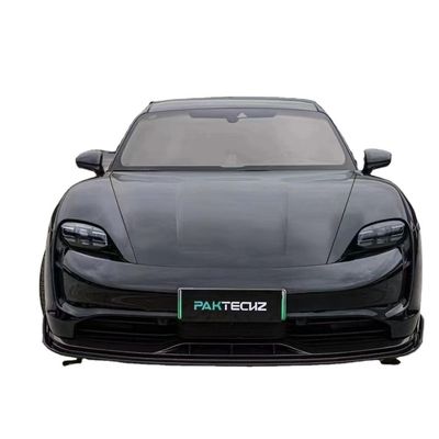 Kit de carrocería de fibra de carbono seca para Porsche Taycan Taycan actualización de estilo PAKTECHZ Kit de carrocería de spoiler de difusor de pala frontal
