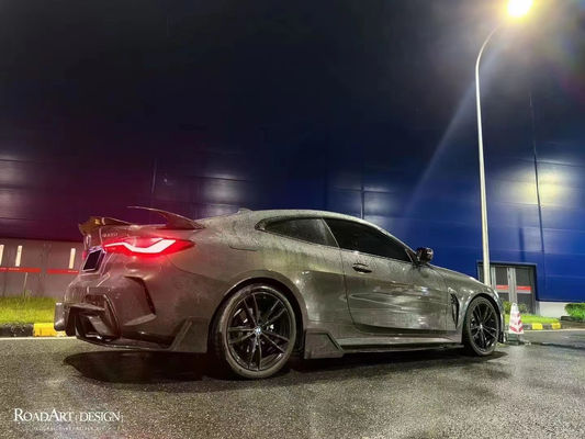 Kit de cuerpo de fibra de carbono para BMW Serie 4 G22 G22 Fibra de carbono delantera, pala, difusor, spoiler lateral, falda seca, kit de cuerpo de fibra de carbono
