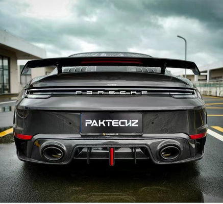 Para el Porsche 992 Turbo Spoiler de fibra de carbono 992 Turbo Upgrade Paktechz Style Spoiler de cubierta de cola de fibra de carbono