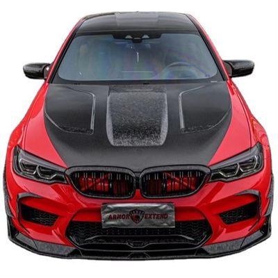 Auto partes Kit de cuerpo de fibra de carbono para BMW M5 F90 M5 F90 Fibra de carbono delantera pala difusor spoiler lateral falda con capucha Kit de cuerpo