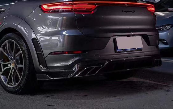 Para el Porsche Cayenne Kit de cuerpo ancho de fibra de carbono Cayenne actualiza el estilo MSY Fibra de carbono delantera del difusor de labios Spoiler Hood