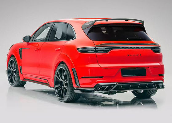 Para el Porsche Cayenne Kit de cuerpo ancho de fibra de carbono Cayenne actualiza el estilo MSY Fibra de carbono delantera del difusor de labios Spoiler Hood