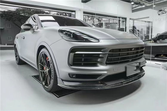 Para el Porsche Cayenne Coupé Kit de cuerpo de fibra de carbono Cayenne Coupé Kit de cuerpo de difusor de labios delanteros de fibra de carbono al estilo FD