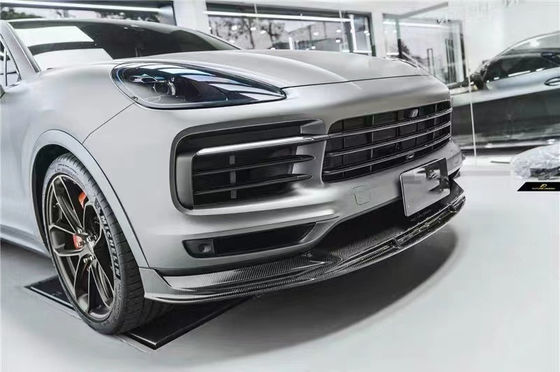 Para el Porsche Cayenne Coupé Kit de cuerpo de fibra de carbono Cayenne Coupé Kit de cuerpo de difusor de labios delanteros de fibra de carbono al estilo FD