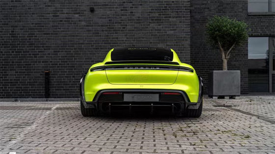 Para Porsche Taycan Kit de carrocería ancha Taycan actualiza el estilo PD de fibra de carbono delantero de labio difusor spoiler lateral falda arco de la rueda