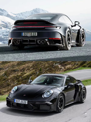 Para Porsche 992 Spoiler de fibra de carbono 992 mejorado BS estilo de fibra de carbono Spoiler de cola aletas
